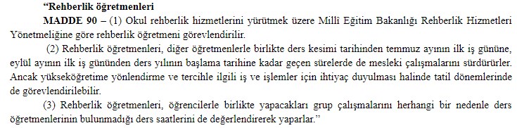 Tercihler Kapsamında Rehber Öğretmenler Tatil Günlerinde de Çalışacak