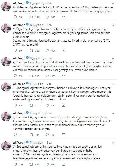 Ali Yalçın: Sözleşmeli Öğretmenlik Derhal Kaldırılmalıdır