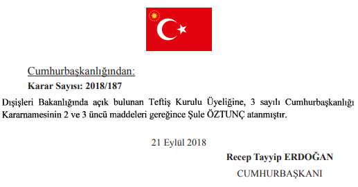 22 Eylül 2018 Tarihli Atama Kararları Resmi Gazete&#039;de Yayımlandı!