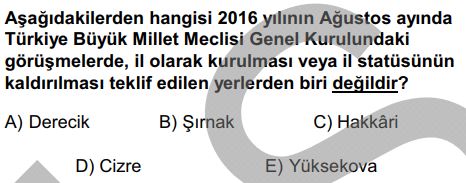 ÖSYM Tarafından Geçmiş Yıllarda Sorulan KPSS Güncel Bilgiler Soruları