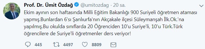 Şok İddia ! MEB 900 Suriyeli Öğretmen Ataması Yaptı