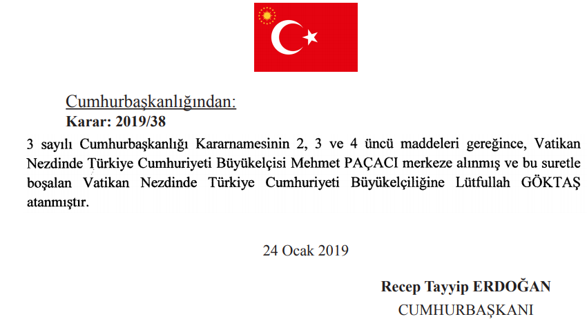 25 Ocak 2019 Tarihli Atama Kararları Resmi Gazete&#039;de Yayımlandı!