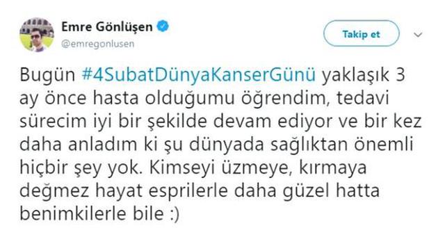 Emre Gönlüşen Kanser Hastalığına Yakalandığını Açıkladı! Emre Gönlüşen Kimdir?