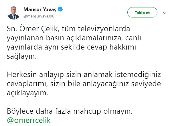 Mansur Yavaş: Canlı Yayında Cevap Hakkı Sağlayın, Sizin Bile Anlayacağınız Seviyede Açıklayayım