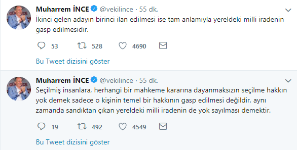 Muharrem İnce: Öyle Bir Ülke Düşünün Ki Seçime Girmek Serbest, Kazanmak Yasak