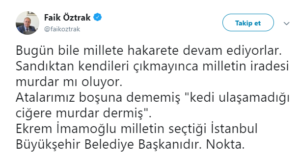 CHP Sözcüsü Faik Öztrak&#039;tan Binali Yıldırım&#039;a Flaş Sözler!