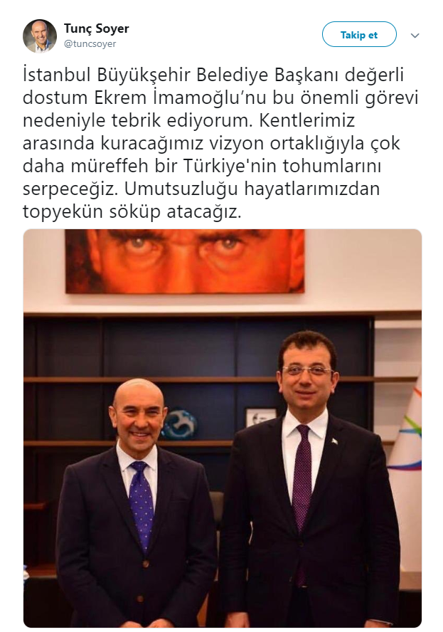 Meral Akşener, Tunç Soyer ve Muharrem İnce İmamoğlu&#039;nu Tebrik Etti!