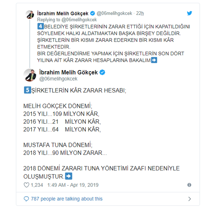 Melih Gökçek&#039;ten Borç Açıklaması: Zararlar Tuna Döneminden