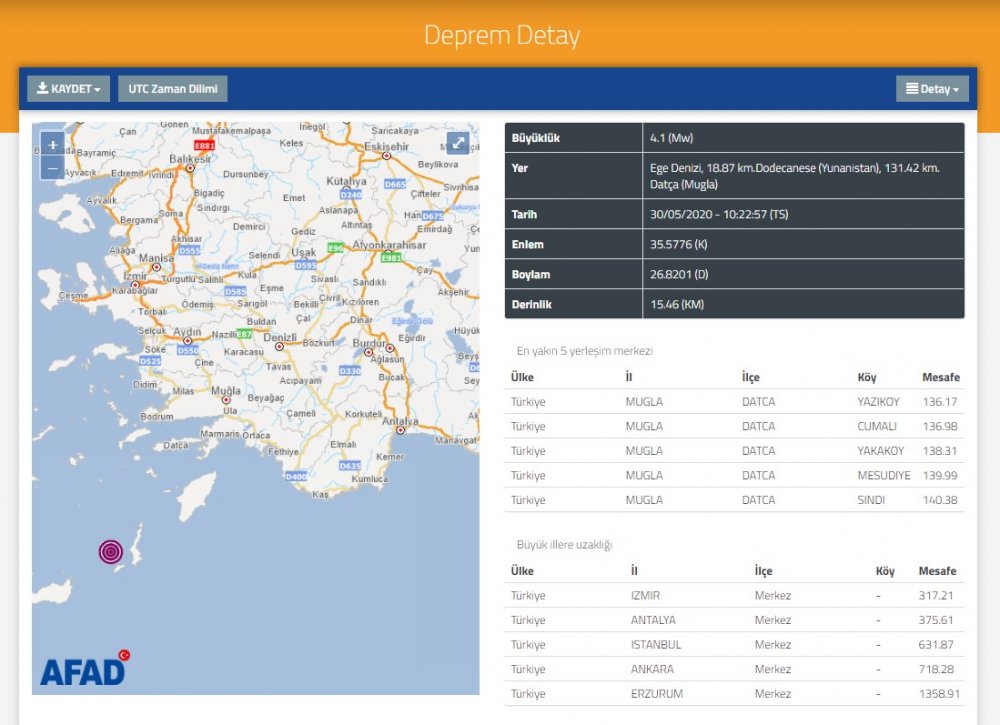 Son dakika Ege&#039;de 4.1 şiddetinde korkutan deprem!