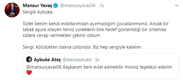 Mansur Yavaş&#039;tan aşure isteyen Büşra Hemşire tecavüzle tehdit edildi!