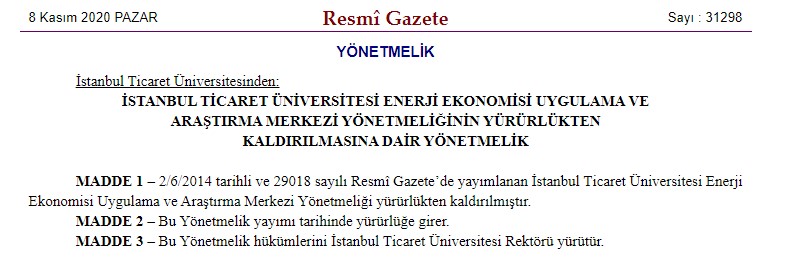 İstanbul Ticaret Üniversitesi hakkında Resmi Gazete&#039;de flaş karar! Yürürlükten kaldırıldı