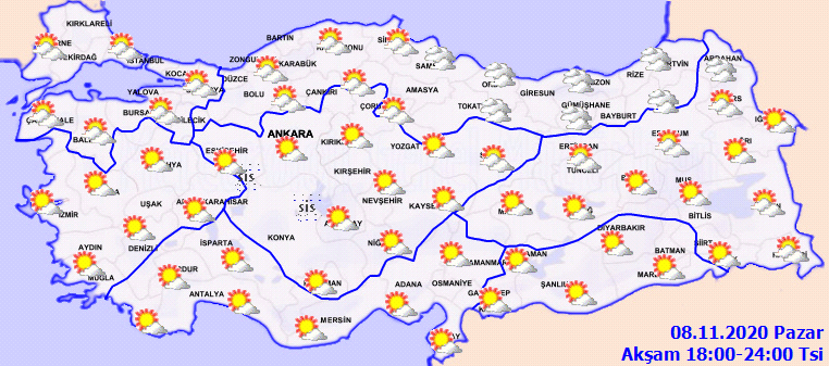 8 Kasım 2020 Pazar hava durumu tahminleri açıklandı! Bugün dışarıya çıkacaklar çok dikkatli olun!