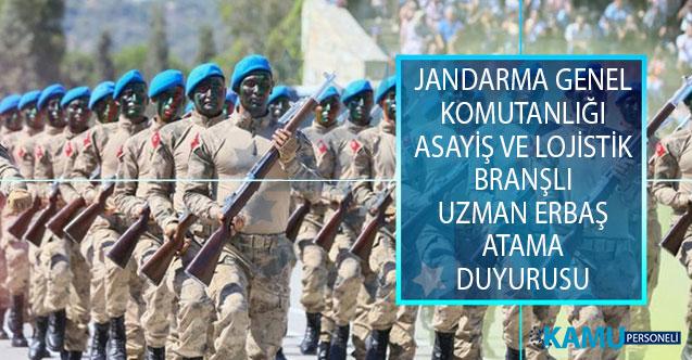 Jandarma Genel Komutanligi Jgk Asayis Ve Lojistik Bransli Uzman Erbas Atama Duyurusu Yayimladi